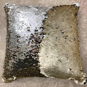 Gold & Silver Sequin Flip Pillow